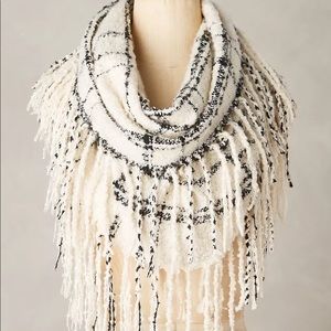 Anthropologie Fringed Infinity Scarf
